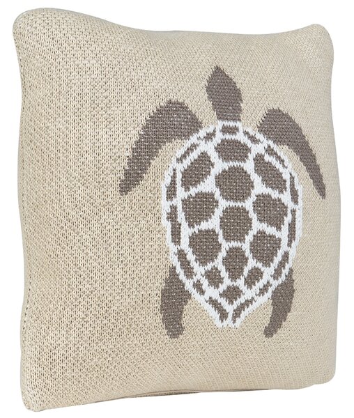 Béžový bavlněný dětský polštář Quax Turtle 30 x 30 cm