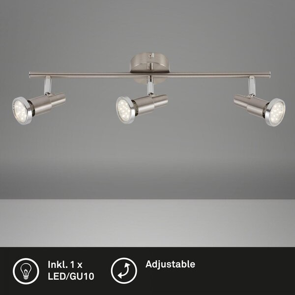 BRILO 2991-032B Bodové svítidlo 47,5 cm 3xGU10 3W 250lm matný nikl - BRILO