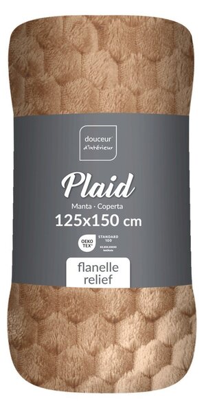Hnědá deka z mikroflanelu 125x150 cm Mini Frosty – douceur d'intérieur