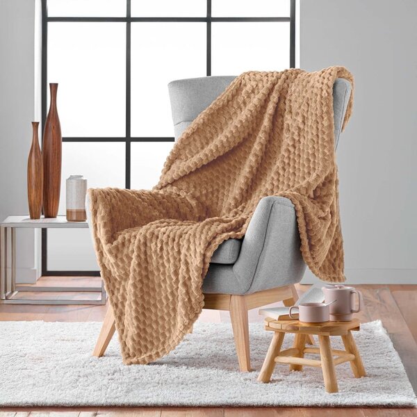 Hnědá deka z mikroflanelu 125x150 cm Mini Frosty – douceur d'intérieur