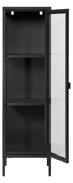 Černá kovová vitrína 40x140 cm Brisbane – House Nordic
