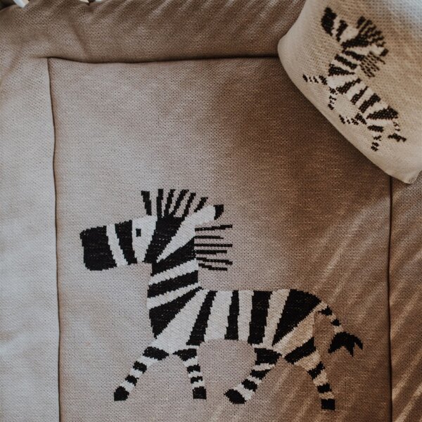 Béžová hrací deka Quax Zebra 93 x 73 cm