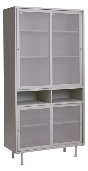 Šedá kovová skříň s posuvnými dveřmi 90x180x40 cm Veep – Unique Furniture