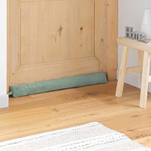 Zelená ochrana proti průvanu 10x80 cm Flanela – douceur d'intérieur