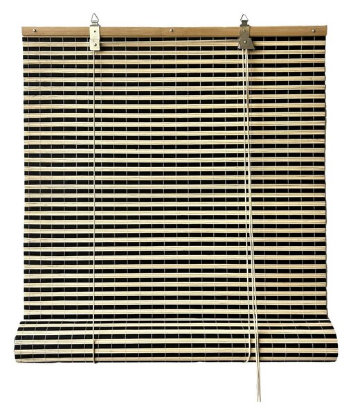 Černá/v přírodní barvě bambusová roleta 100x160 cm Vela – Gardinia