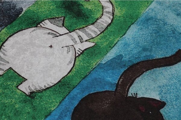 ASIR Koupelnová předložka GATTO CARINO kočky 2 ks