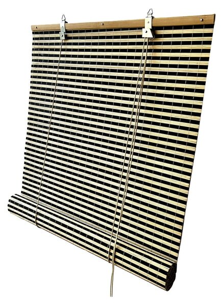Černá/v přírodní barvě bambusová roleta 100x160 cm Vela – Gardinia