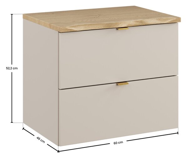 Sada skříňka Comad Dalia Cashmere DALIA CASHMERE 82-60-46-2S, deska na skříňku Comad Nature Cremona NATURE CREMONA 89-60-46 M