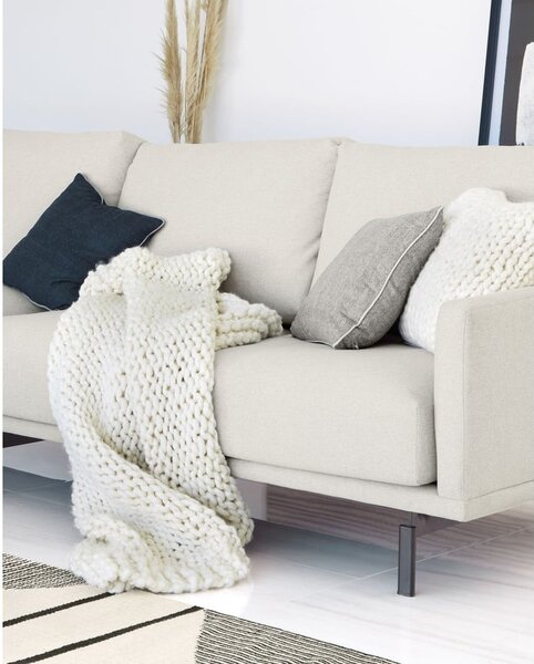 Béžová žinylková pohovka 334 cm Galene – Kave Home