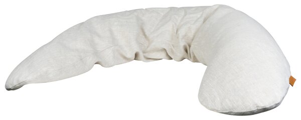 Béžový lněný kojicí polštář Quax Naturel 190 cm