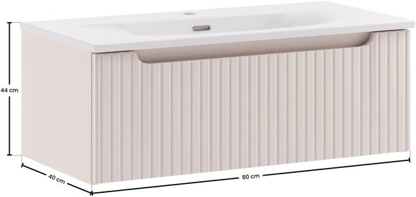 Sada skříňka Comad Nova Cashmere NOVA CASHMERE 82-80-40-1S, umyvadlo Comad Sky 3 SKY 3 80CM DP (E-8099-3-80)