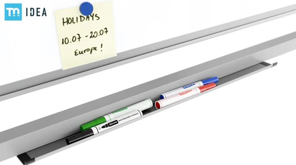 Mobilní tabule TM Idea, oboustranná, otočná, za sucha stíratelná, magnetická, 180x120 cm – řada FLEX