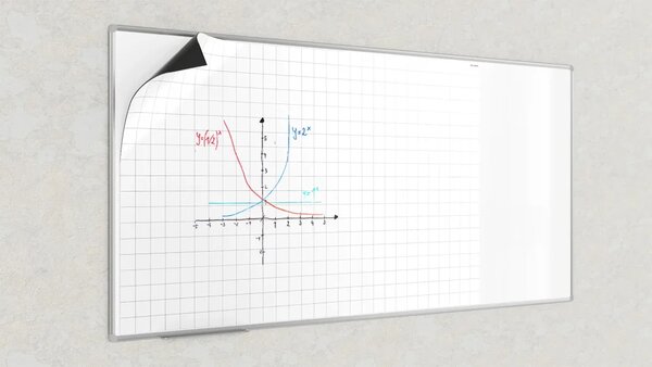 Magnetická fólie se čtverečkovým potiskem – stíratelná, 145×95 cm, NM145X95_KR