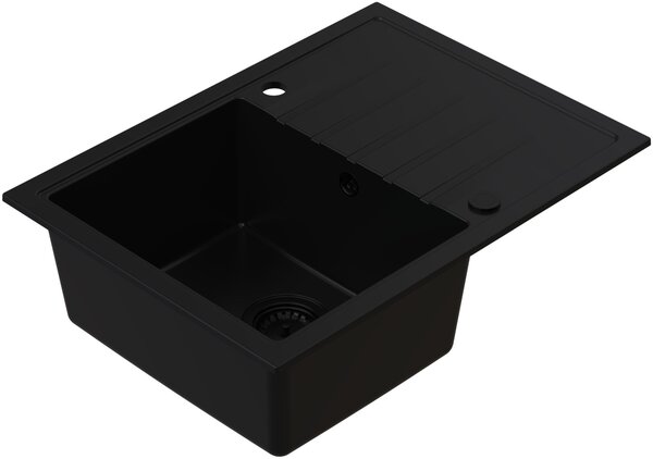 Ruvetti Axel granitový dřez 68x49.5 cm černá 3001AX_FB140_W