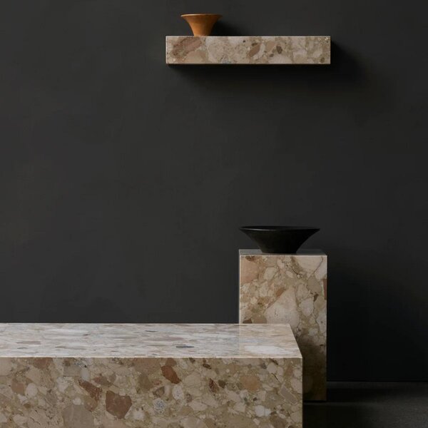 -25 % Dny MOMENTI– Audo CPH Béžový kamenný noční/odkládací stolek AUDO PLINTH 30 x 30 cm
