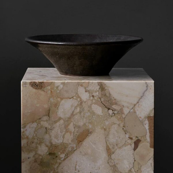 -25 % Dny MOMENTI– Audo CPH Béžový kamenný noční/odkládací stolek AUDO PLINTH 40 x 40 cm