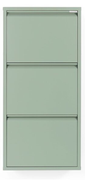 Šedozelený kovový výklopný botník 50x103x15 cm Billy – Spinder Design