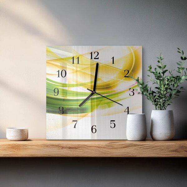 Skleněné hodiny na stěnu Abstrakce zskc-30x30-00173452