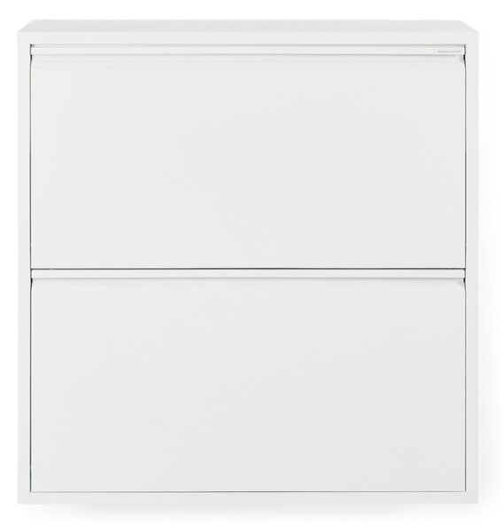 Bílý kovový výklopný botník 75x77,5x22,5 cm Billy – Spinder Design
