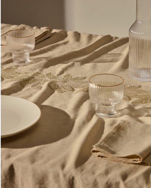 Ubrus s příměsí lnu 150x250 cm Oreti – Kave Home