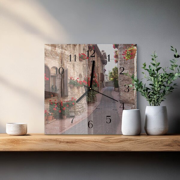 Skleněné hodiny na stěnu Avenue zskc-30x30-00173461