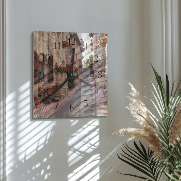 Skleněné hodiny na stěnu Avenue zskc-30x30-00173461