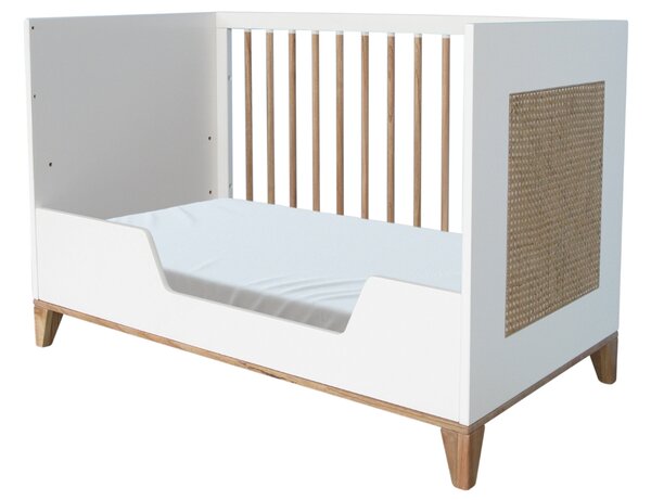 Théo Bébé Bílá lakovaná rostoucí postýlka Nami 60 x 120 cm