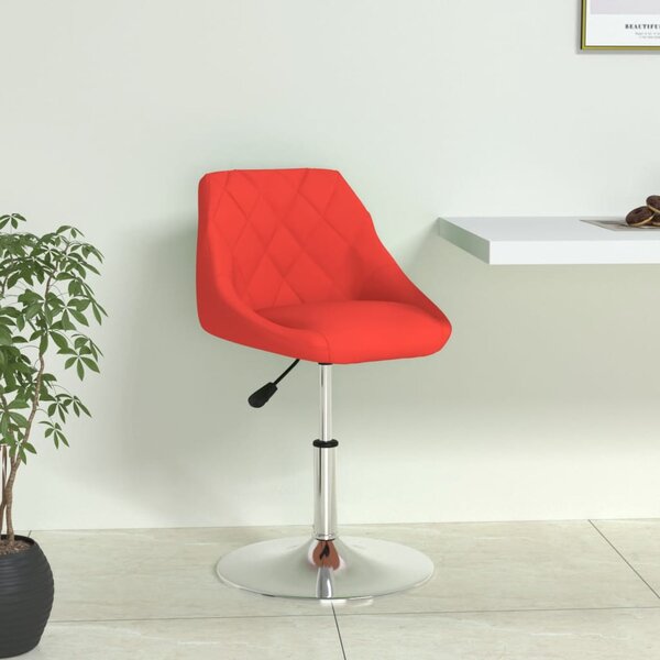 Jídelní židle červená umělá kůže