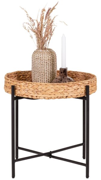 Nordic Living Odkládací stolek Issur 50 cm z přírodních vláken