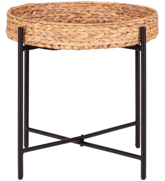Nordic Living Odkládací stolek Issur 50 cm z přírodních vláken