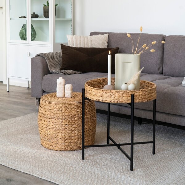 Nordic Living Béžová cementová soška Yoshi 10 cm