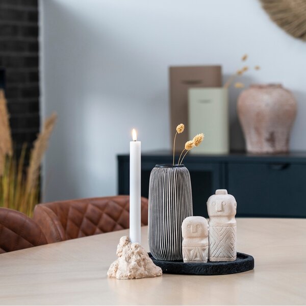 Nordic Living Béžová cementová soška Yoshi 10 cm