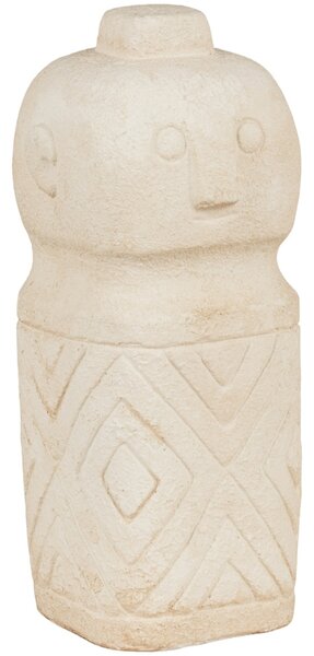 Nordic Living Béžová cementová soška Yoshi 15 cm