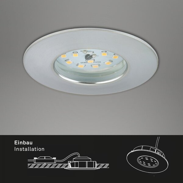 BRI 7204-039 3ks sada LED vestavné svítidlo, pr. 7,5 cm, hliník - BRILONER