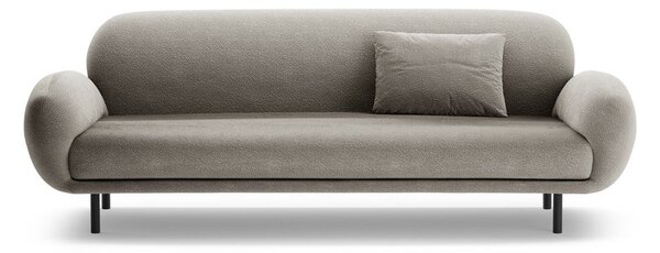 Šedá pohovka z textilie bouclé 208 cm Poppy – Micadoni