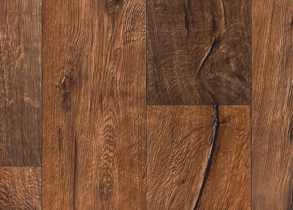 Breno PVC BONUS Hunter Oak 048 – tmavě hnědé dřevo, šíře 400 cm