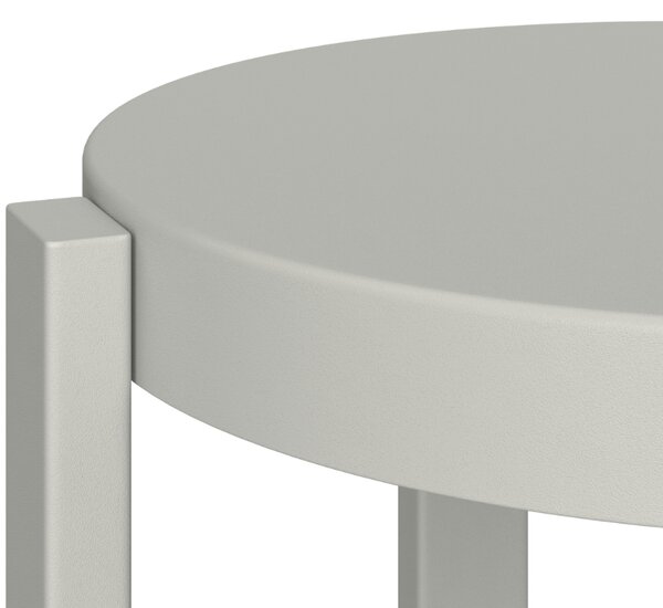 Noo.ma Světle šedá kovová barová židle Doon 75 cm