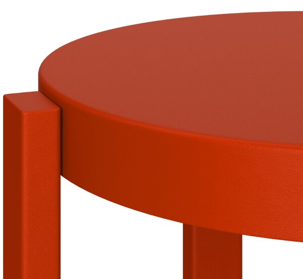 Noo.ma Červená kovová barová židle Doon 65 cm
