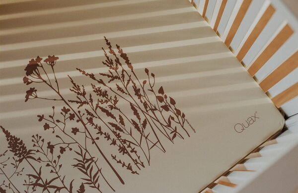 Béžová podložka do hracích ohrádek Quax Botanic 72 x 93 cm