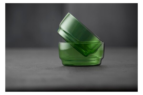 Zelené skleněné misky v sadě 2 ks 500 ml Torino – Lyngby Glas