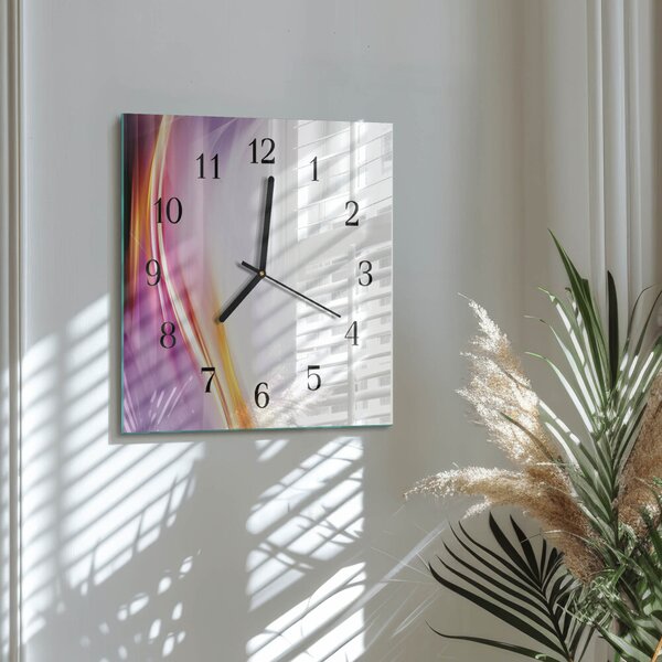 Skleněné hodiny na stěnu Abstrakce zskc-30x30-00173613