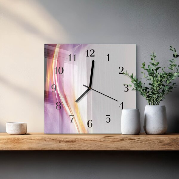 Skleněné hodiny na stěnu Abstrakce zskc-30x30-00173613