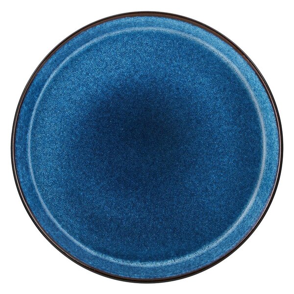 Černý/modrý talíř z kameniny ø 27 cm Gastro Dark Blue/Black – Bitz