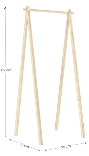 Stojan na oblečení z borovicového dřeva v přírodní barvě Hongi – Karup Design