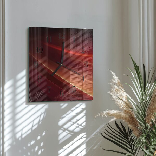 Skleněné hodiny na stěnu Abstrakce zskc-30x30-00173645