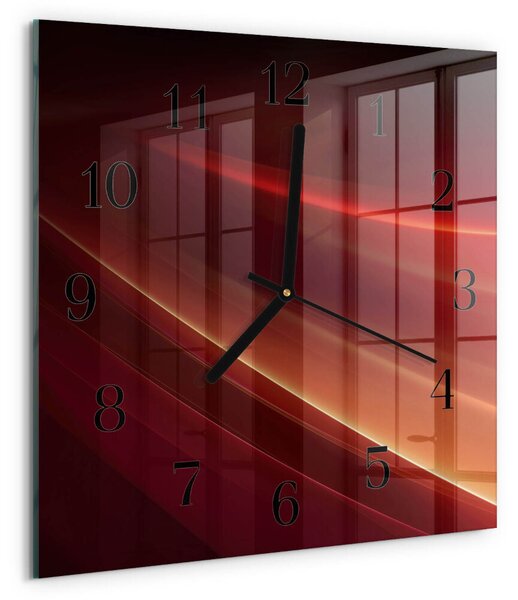 Skleněné hodiny na stěnu Abstrakce zskc-30x30-00173645
