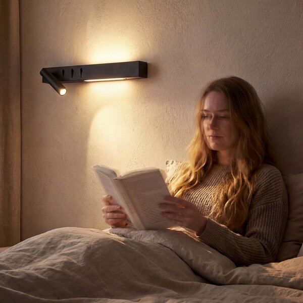 VK Light Olo LED nástěnné svítidlo 3v1 ČernáLevá