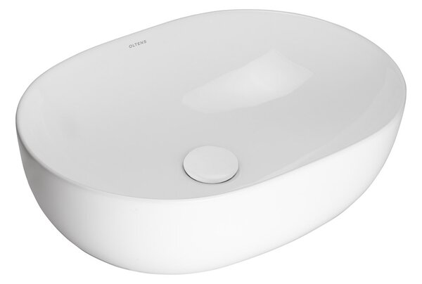 Oltens Hamnes umyvadlo 49.5x35.5 cm oválné na pult bílá 40319000