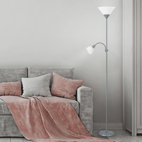 Rabalux Action stojací lampa 2x100 W bílá-stříbrná 4028