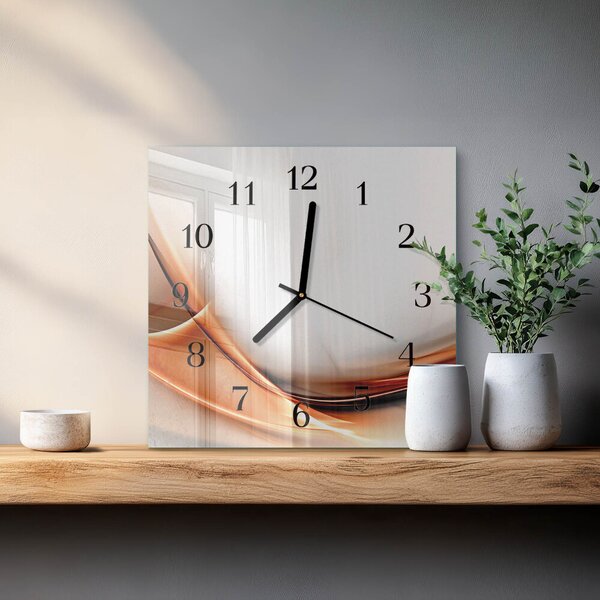 Skleněné hodiny na stěnu Abstrakce zskc-30x30-00173658
